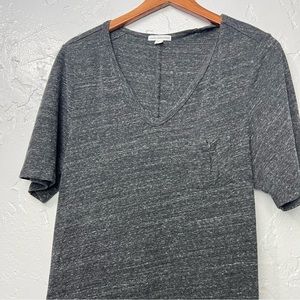 James Perse Heathered Black Vneck T-shirt Dress Small